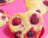 A picture of step 12 of Raspberry Cheese Muffin (for White Day).