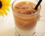 A picture of step 7 of Iced Cafe au Lait with Black Tapioca.