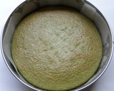 A picture of step 10 of Green Tea and White Chocolate Mousse Cake.
