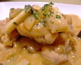 A picture of step 5 of Soy Sauce Flavored Chicken in Cream Sauce.