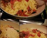 A picture of step 3 of AMIEs Fresh SPAGHETTI with Fresh Tomatoe & Basil.