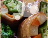 A picture of step 8 of Pork and Okra Rolls with Potatoes - For Bentos.