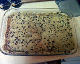 A picture of step 4 of White chocolate chip macadamia nut chocolate chip cheesecake.