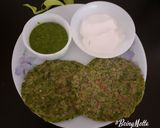 A picture of step 5 of Spinach Thalipeeth.