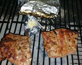 A picture of step 8 of Grilled Honey Balsamic Pork Loin with Smokey Garlic Mashed Potatoes and Chili Dusted Aspargus.