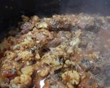A picture of step 5 of Gobi, gosht and ublay Chawel.