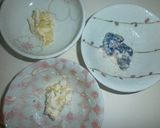 A picture of step 2 of Microwaved Cake Bites with Cream Cheese and Fruit.