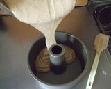 A picture of step 11 of Moist and Airy Black Tea Chiffon Cake.