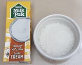 A picture of step 2 of Apple/banana milkshake.