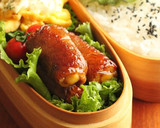 A picture of step 3 of Meat-Wrapped Chikuwa and Cheese.