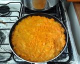 A picture of step 4 of carrot tortilla.