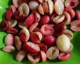 A picture of step 1 of Karonda Chilli Sweet an Sour sabji.