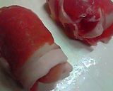 A picture of step 4 of Meat-Wrapped Onigiri For Picnics and Outings!.