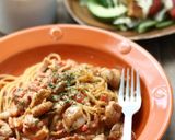 A picture of step 6 of Chicken Tomato Cream Pasta.