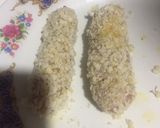 A picture of step 2 of Chicken cheese kabab.