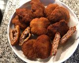 Rántott hús darált húsból, tepsis krumplival recept fázis 6 fotója