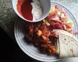 Grilled Chicken Kebabs, salad and wraps with dips recipe step 3 photo