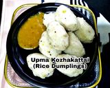 A picture of step 6 of Upma Kozhakattai (rice Dumplings).