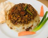 Foto langkah ke 6 dari resep Nasi Tim Ayam Sosis Kecap.