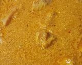 A picture of step 3 of Achar gosht with homemade masala.