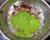 A picture of step 9 of Hara Chana sabji.