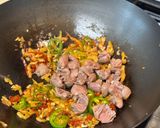 A picture of step 5 of Chinese Stir Fry Chicken Hearts.