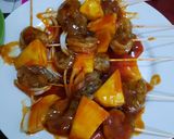 Foto langkah ke 2 dari resep Sate udang nanas saus madu.