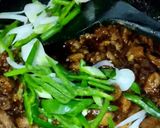 A picture of step 7 of Mangolian Beef.