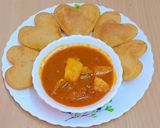 A picture of step 7 of Heart shape Makki ki puri.