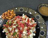 A picture of step 3 of Kala chana salad with tangi sauce.
