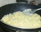 A picture of step 3 of Coconut burfi using milk powder.