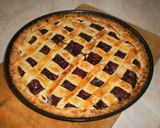 Meggyes pudingos rácsos pite recept fázis 8 fotója