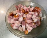 Une image de l'étape 6 de Cheveux d’ange aux fanes de carottes, lard fumé et pecorino.