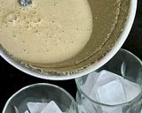 A picture of step 3 of Iced coffee with no milk and no sugar.