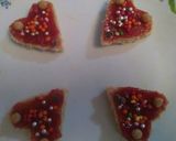 A picture of step 3 of Mixed Jam Heart.