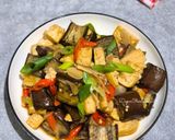 Foto langkah ke 6 dari resep Oseng Terong Tahu Pedas Tanpa Minyak (Diet Food).