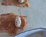 Sajtos-sonkás csirkemell tekercs recept fázis 2 fotója