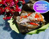 Foto langkah ke 5 dari resep Pepes ikan kakap praktis.