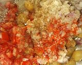 A picture of step 2 of Chickpea chat.