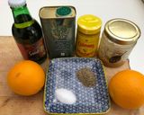 A picture of step 1 of Greek braised pork with beer, mustard and orange sauce.