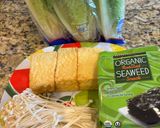 A picture of step 1 of Vegan Tofu and Enoki Mushroom Rolls.