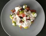 Foto del paso 10 de la receta: Coles de Bruselas al ajillo con jamón y salsa de queso