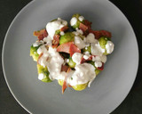 Foto del paso 10 de la receta: Coles de Bruselas al ajillo con jamón y salsa de queso