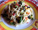 Pas rețetă Spaghete cu legume mexicane și măsline 3 fotografie