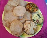 A picture of step 7 of Puffy Poori/Puri.