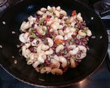 A picture of step 1 of Open Kidney Beans Macaroni Cheesy Burgers.