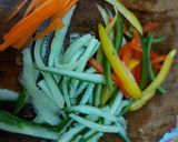 A picture of step 1 of Rainbow Salad in my style.