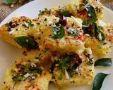 A picture of step 7 of Besan Dhokla#foodphotographychallenge.