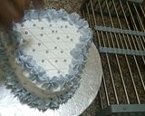 A picture of step 7 of 3 color cream cake.