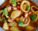 Foto del paso 9 de la receta: Patatas con calamares y pulpo